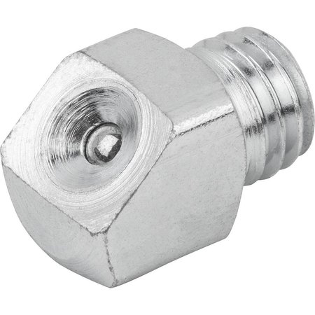 KIPP Funnel-Type Grease Nipple Angled 45° D=M06X1, Form:B Steel, Square K1134.1206100